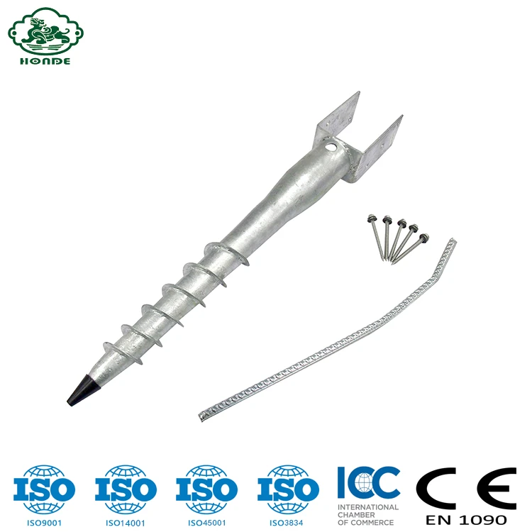 Adaptable Galvanized Flange Ground Screw